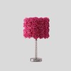 ORE International 18.25" Red Roses in Bloom Acrylic/Metal Table Lamp