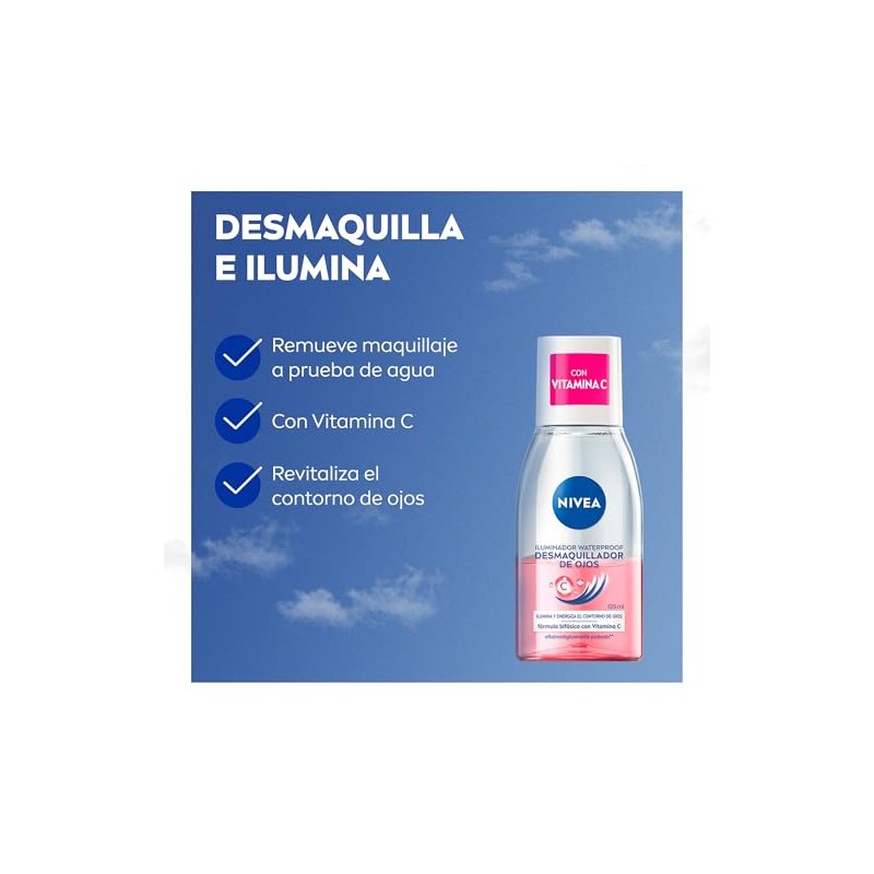 NIVEA Desmaquillante Bifásico de Ojos con Vitamina C, 125 ml