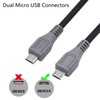 CERRXIAN USB Micro Male to Micro Male OTG Adapter Cable
