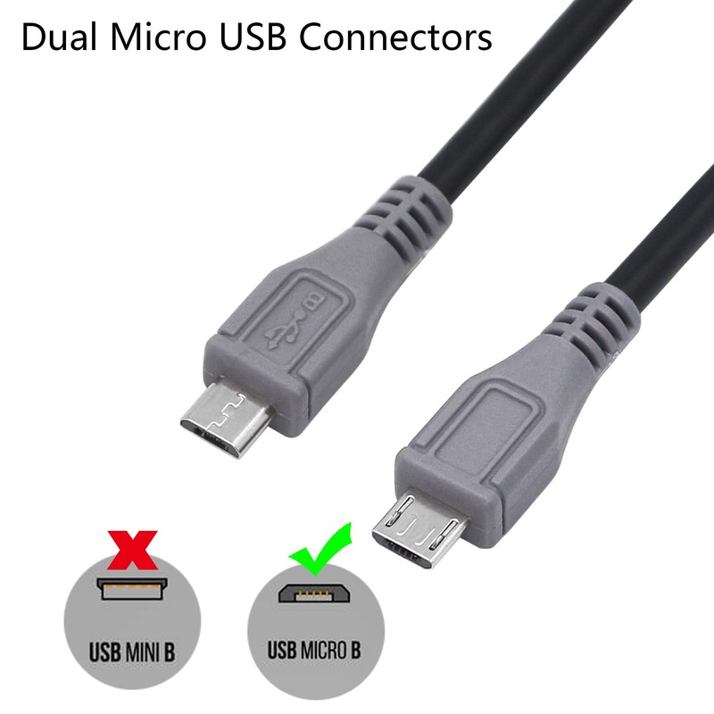 CERRXIAN USB Micro Male to Micro Male OTG Adapter Cable