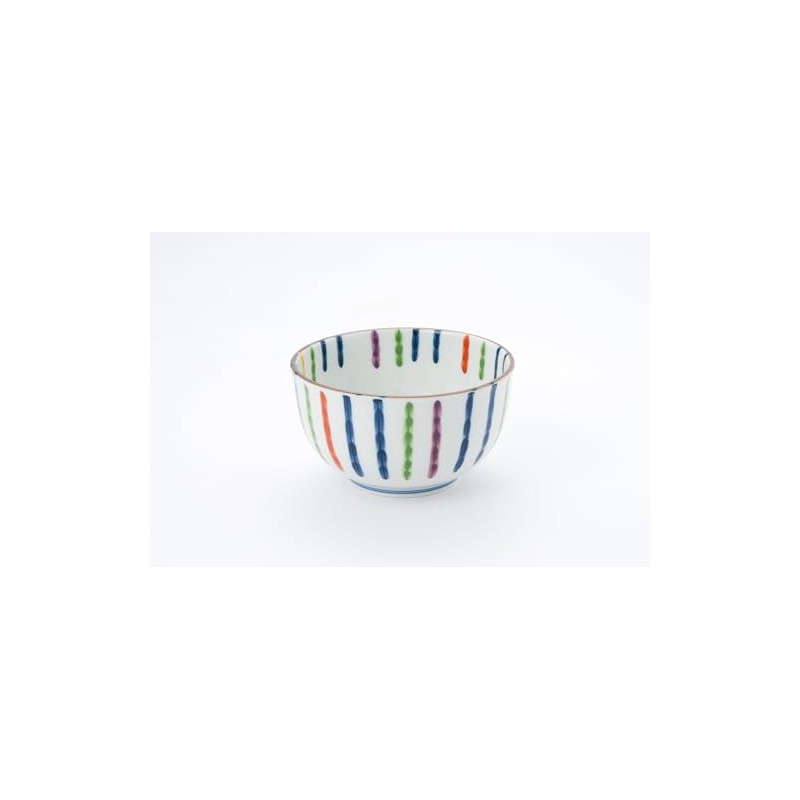 Yamago Pottery Rice Bowl Bowl Dish, Mino Ware, Color Tokusa