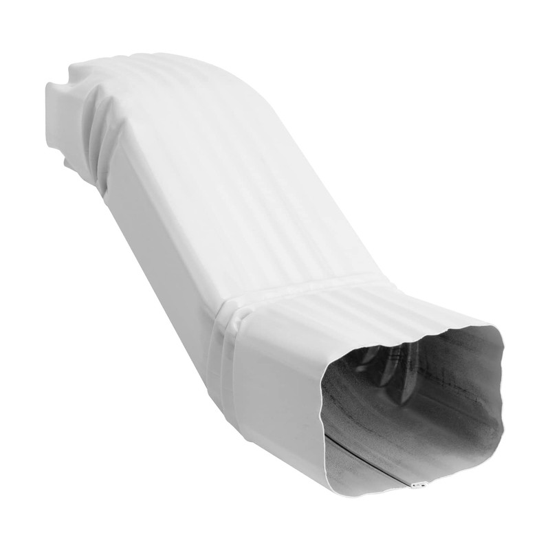Gutter Downspout Leader Style A Elbow (Offset= 3) 3”x4” White