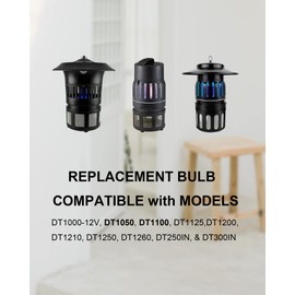Dichroma 41050 7W Replacement Bulbs Compatible with Dynatrap DT1260 DT1050 DT1100 DT1210 DT1250 1/2 Acre Insect and Mosquito Trap Light, 4 Pack