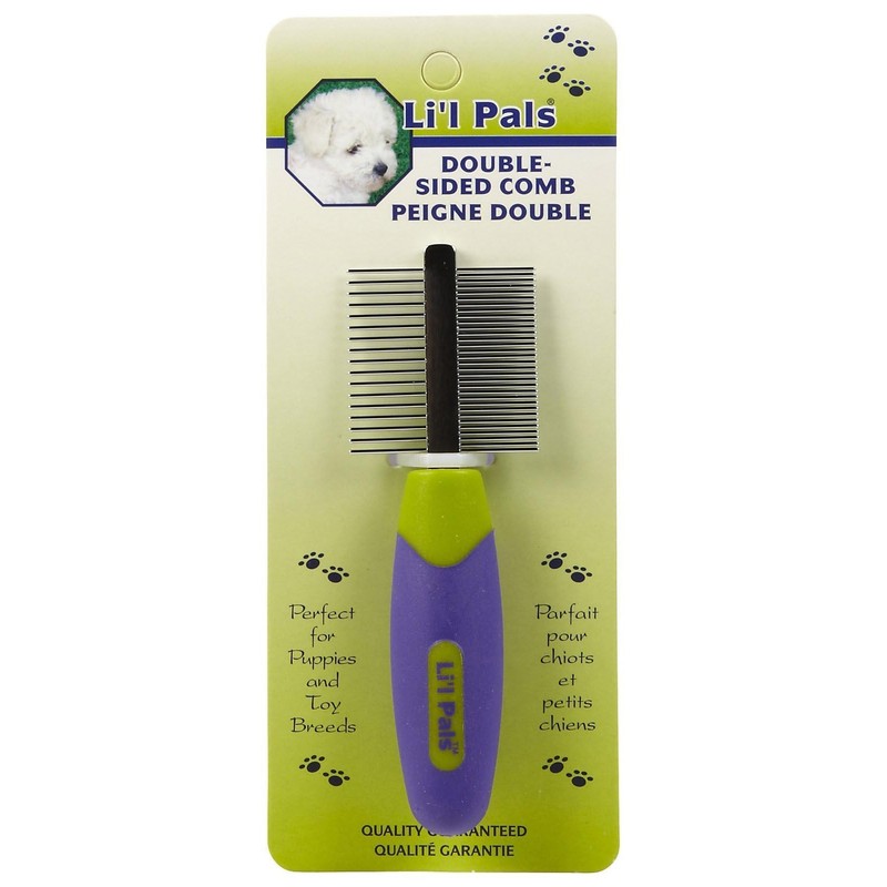 Coastal Pet Li'l Pals Double-Sided Dog Comb - Tick &