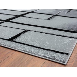 Luxe Weavers Lagos Collection 9218 Grey 8x10 Art Deco Area Rug