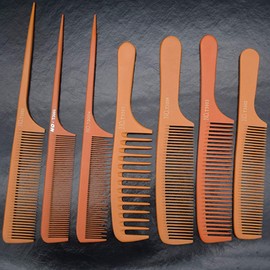 Egurs Wooden Comb 7 Pieces/Set Anti-Static Hair Comb Wide Tooth Comb Handle Comb Hairdresser Double-Sided Styling for Men and Women