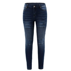THUNDER STAR Womens Stretch Skinny Jeans Mid Rise Slim Denim Jeggings S Blue