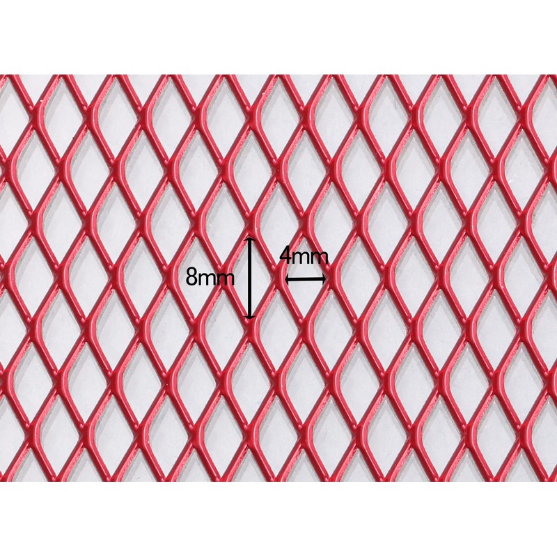 Kitaco 0900-960-00220 Aluminum Mesh Sheet (Fine) Red, General Purpose