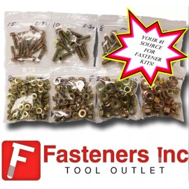 Redding Fasteners Grade 10.9 Metric Flange Bolt & Flange Nut Yellow Assortment Kit - 428 Pieces!