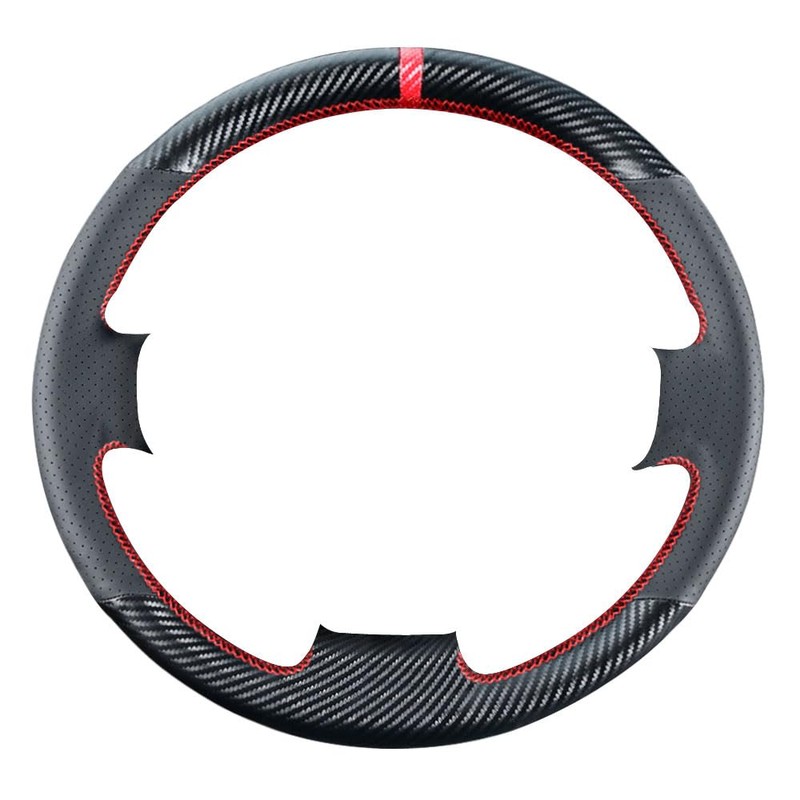 Kivnto DIY Stitching Carbon Fiber Steering Wheel Cover for Toyota