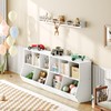 HOOBRO Kids Bookshelf, Bookcase Footboard, Toy Storage Cubby, Children's Toy