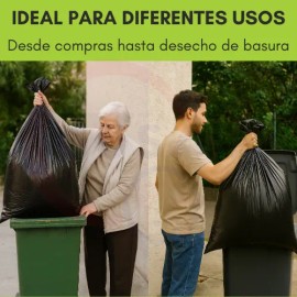 1 Kg Bolsa Negra Para Basura Ecolgica 90x120                                                                                                          