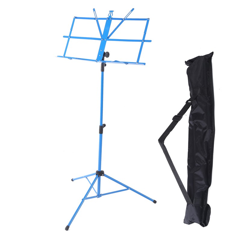 Small Music Stand Metal Portable Shelf Easy Assemble Lift Fold