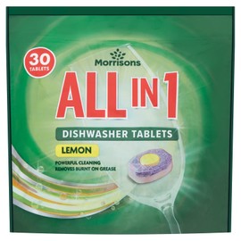 Morrisons All in 1 Lemon Dishwasher Tablets