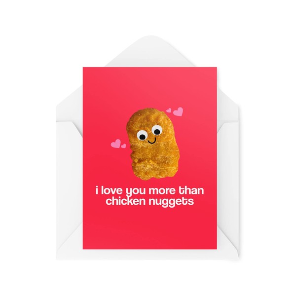 Tongue in Peach Funny Valentine's Day Card - I Love