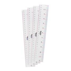 Paper Ruler - 12" Bulk Rulers for Classroom, STEM, Easy-to-Read Numbers, White Cardstock, 24 Pack, Hygloss Products