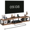 MAHANCRIS Floating TV Stand with Power Outlet, Wall-Mounted Entertainment Console