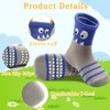 ARERWA Toddler Non Slip Socks-12 Pairs Kids Grip Socks Boys