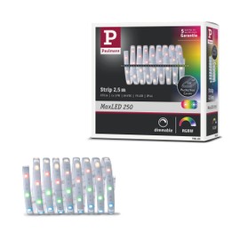Paulmann 79883 LED Strip MaxLED 250 2.5 m RGBW IP44 Protect Cover incl. 1 x 16 Watt Strip Light 3000 K Silver