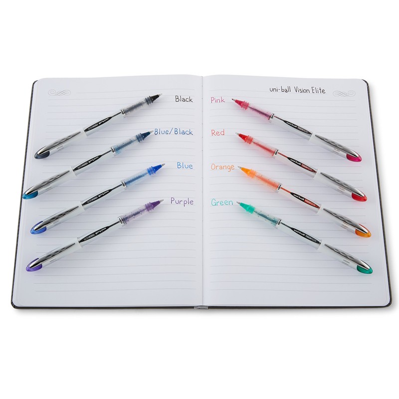 uni-ball Vision Elite Rollerball Pens Bold Point, 0.8mm, Black