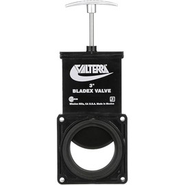 Valterra-T1003VPM Bladex 3-Inch Waste Valve Body with Metal Handle, Mess-Free Waste Valve for RV's, Campers, Trailers, Black