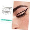 Ipetboom 10pcs False Eyelashes with Mini Rhinestones Natural Fish Tail