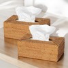 Set 2 of pcs Rectangular Rattan Woven Tissue Box Cover