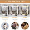 YEKKOPT Lighted Vanity Mirror, Rechargeable Travel Makeup Mirror with Lights,