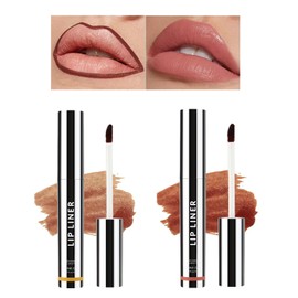 PWYSHXDF 2 PCS Peel off Lip Liner, Lip Liner Stain Tattoo, Long Lasting & Waterproof Lip Pencil, High Pigmented Tattoo Lip Liner, Lip Contour Kit, Smudge Proof Lip Tint, Matte Lip Makeup, 01+03