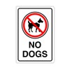 No dogs sign - 3mm Aluminum Dibond high-visibility (200mm x