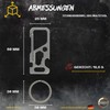 Titanium Carabiner Multitool Keyring with Screwdriver, Bottle Opener, Nut Turner,