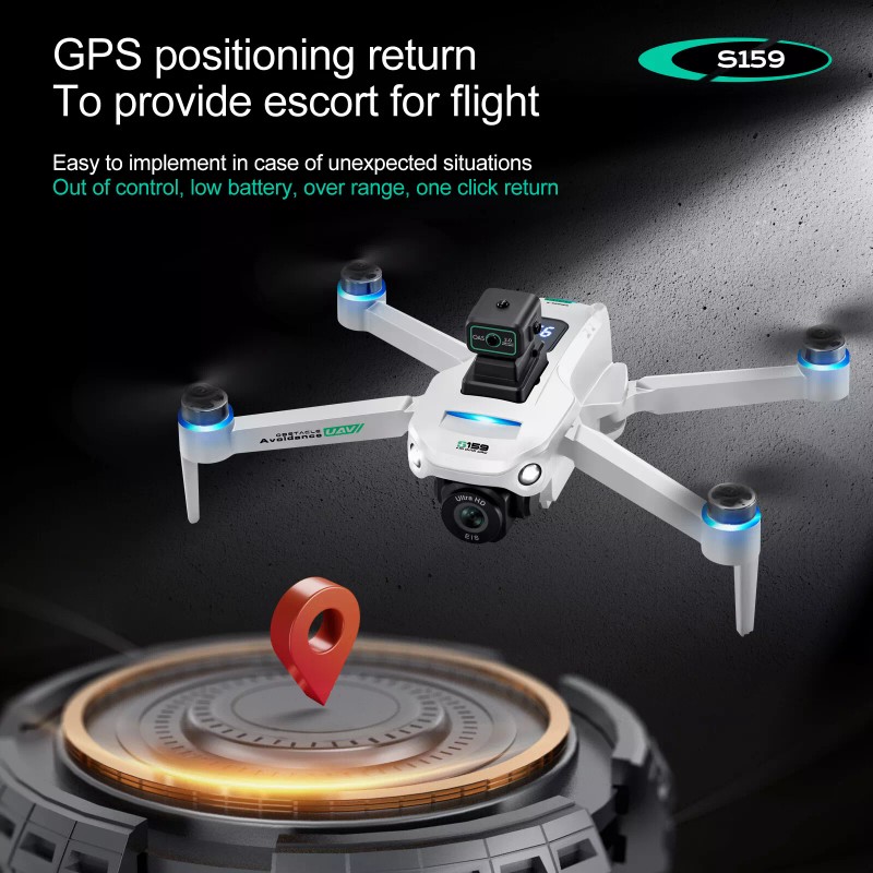 S159 RC Drone GPS FPV 4K HD Dual Camera 360°