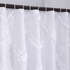 GARSTYLE White Ruffle Diamond Fabric Shower Curtain for Bathroom |
