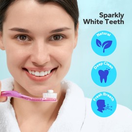 Smileshark Toothpaste Tablets (32 Count), Non Hydroxyapatite, Fluoride and Alcohol Bite Toothpaste, Eco-Friendly Toothpaste Tabs & Travel Toothpaste Tablets, Chewable Teeth Brushing Tablets