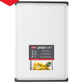 Dexas Non-Slip Grippboard Cutting Board sized 12"x18" in Natural/Gray Color