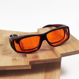 Fitover - anteojos para computadora, color azul, Black Red-100% Blue Light Blocking, Talla unica