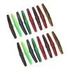 16pcs Soft Lure TPR Bite Resistant Hidden Hook Tip Built