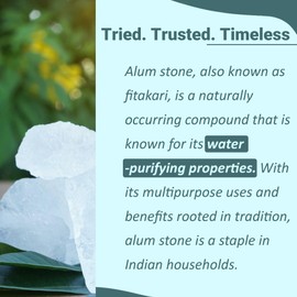 minature Potassium Alum Stone 250g |Phitkari Block| Pure Fitkari for Post Shave Care | Skin Care & Multiple Uses| Natural Deodorant