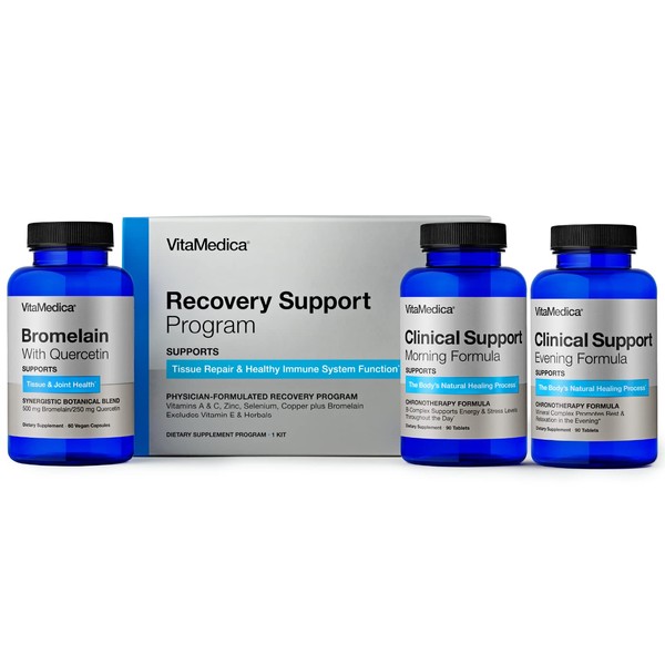 VitaMedica | Recovery Support Program | Natural Post Surgery Support Supplements | Clinical Support| Bromelain with Quercetin | Arnica Montana | Vitamin A, Vitamin C, Zinc | Gluten Free | Made in USA