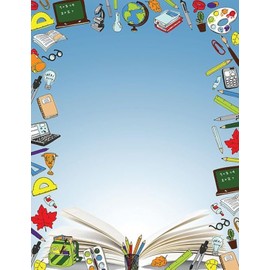 Great Papers! School Open Book Letterhead, for Invitations, Announcements and Personal Messages, Printer Friendly 8.5" x 11", 50 Pack (2023071)