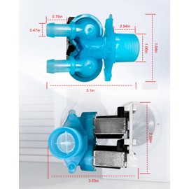 Washer Water Inlet Valve Fit for Whirlpool Maytag Amana Washing Machine Cold Water Valve, Replace W11688995 W11316256 W11036930 AP7218603 W11486361