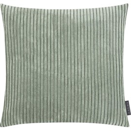 MAGMA Shara Cushion Cover 45 x 45 cm - Sage, Velvety Soft Cuddly Cord Look, Rectangular Cushion Cover for Living Room, Bedroom, Office and Guest Room, Washable