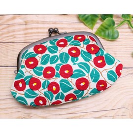 京佑(Kyoyu) がま口ポーチ 親子がま口 夢二 ツバキ