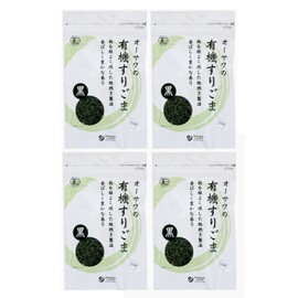 Organic Organic Black Sesame, 100% Additive-Free, Osawa Organic Sesame (Black), 2.5 oz (70 g) x 4 Pieces; Nekopos; Organic JAS Certified; Uses 100% Black Sesame (Made in Paraguay/Bolivia); Coarse Ground