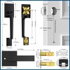 AEEKEL Black Front Door Handle No Lock, Exterior Entry Door
