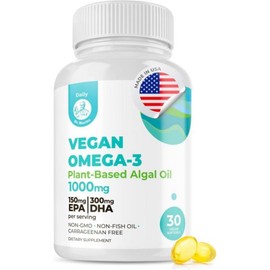 DR. MORITZ Vegan Omega-3 Softgels for Adults and Kids Made from Algae Oil with DHA EPA Small Alg, 30 Count (Pack of 1), 1개 / DR. MORITZ Vegan Omega-3 Softgels for Adults and Kids Made from Algae Oil with DHA EPA Small Alg, 30 Count (Pack of 1), 1개