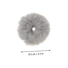 BIUDECO 8pcs Fluffy Hair Ties Soft Ponytail Holders for Elastic Hair Accessories Black Grey for Everyday Wear and Special Occasions