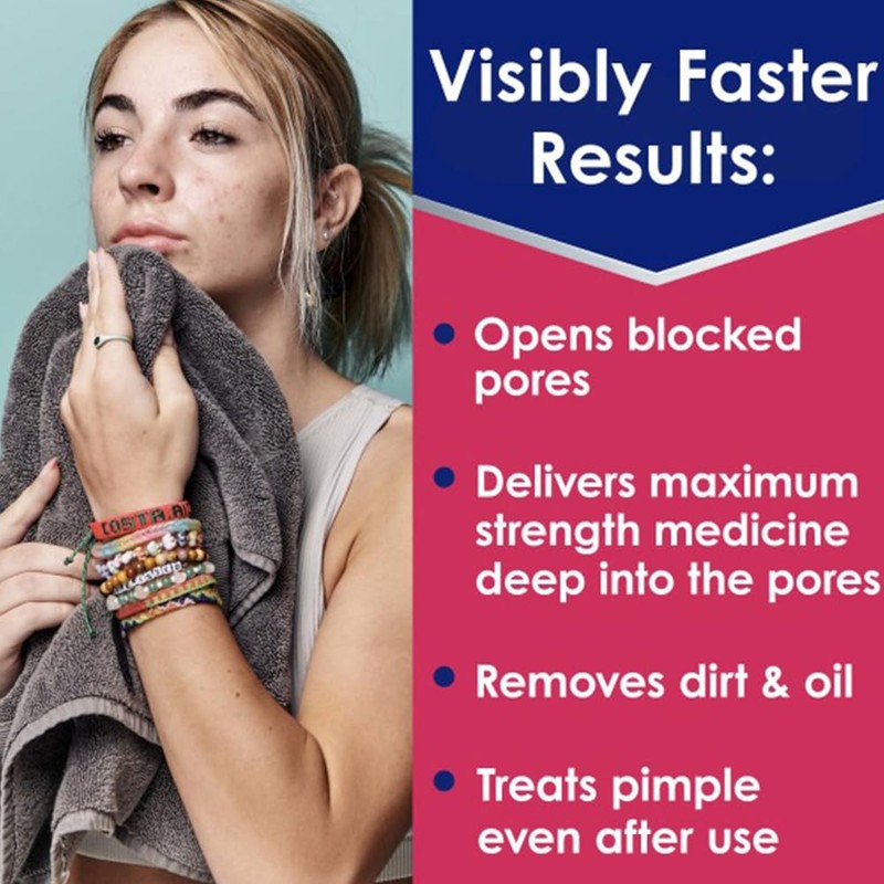 Clearasil Rapid Rescue Deep Treatment Acne Face Wash, Maximum Strength