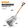 VNIMTI Aluminum Snow Shovel with D Handle Metal Snow Shovel