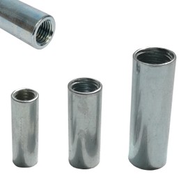 12 x Galvanised Steel Threaded Sleeves, Sturdy Thread Insert, Ideal as Threaded Sleeve, Spacer Sleeve (M10)